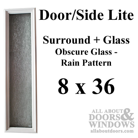 Therma-Tru 8 X 36 x 1 Rain Privacy Glass  Surround  door lite - Therma-Tru 8 X 36 x 1 Rain Privacy Glass  Surround  door lite