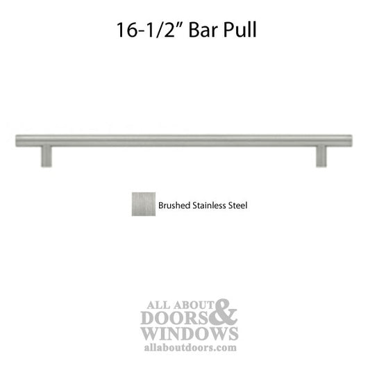 16-1/2 Inch Bar Pulls - Brushed Stainless Steel