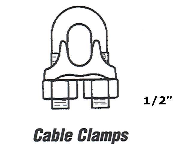 Cable Clamps for 1/2 Inch Cable - Cable Clamps for 1/2 Inch Cable