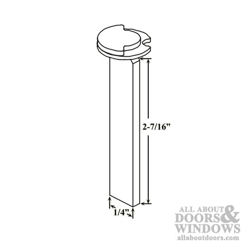 G-U / Ferco 2-1/4 door (57mm) Cylinder Tail Piece - G-U / Ferco 2-1/4 door (57mm) Cylinder Tail Piece