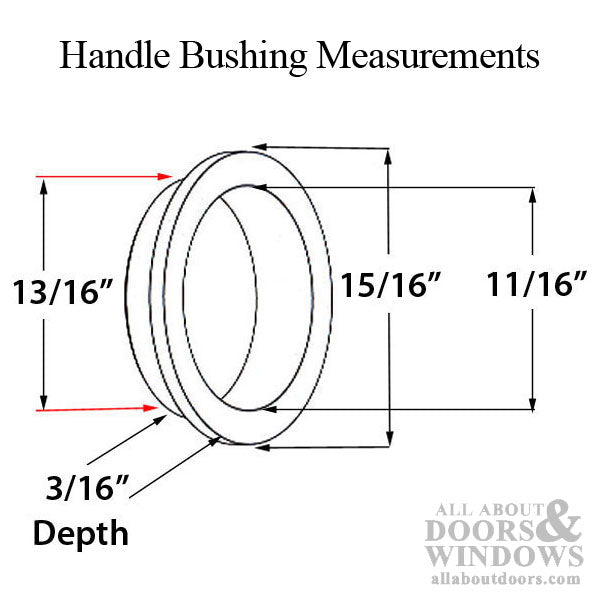 Handle Bushing Pair Plated Trim Marvin Ashland Handle Bushing 11/16 Diameter - Handle Bushing Pair Plated Trim Marvin Ashland Handle Bushing 11/16 Diameter