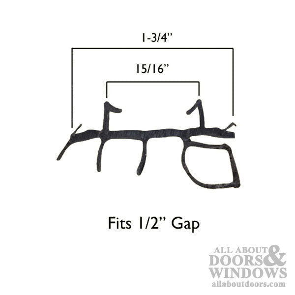 Snap-In 2-Barb Door Sweep, Brown - Snap-In 2-Barb Door Sweep, Brown