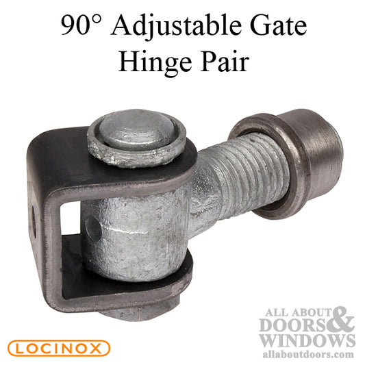 Locinox 90 Degree Adjustable Gate Hinge Pair