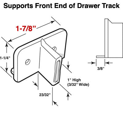 DRAWER TRACK FRONT PLATE - DRAWER TRACK FRONT PLATE