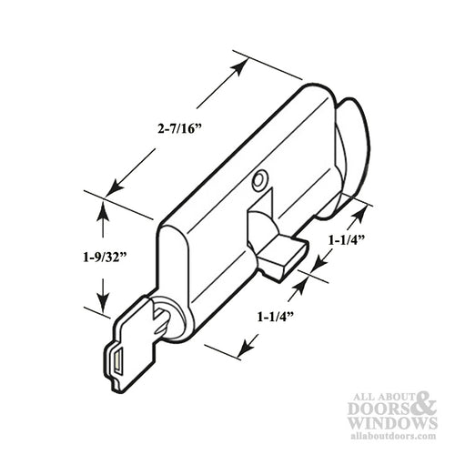 Keyed Profile Cylinder, Active 32/32 with Kwikset Key - Polished Brass - Keyed Profile Cylinder, Active 32/32 with Kwikset Key - Polished Brass