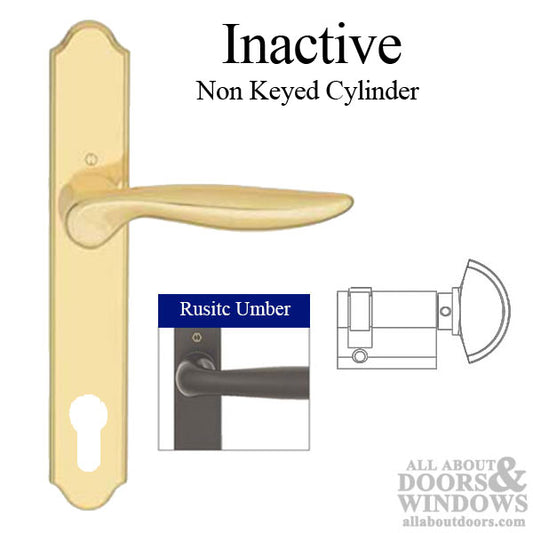 HOPPE Inactive Handle Set with Toronto Style Lever Non Keyed with Thumb-turn Rustic Umber