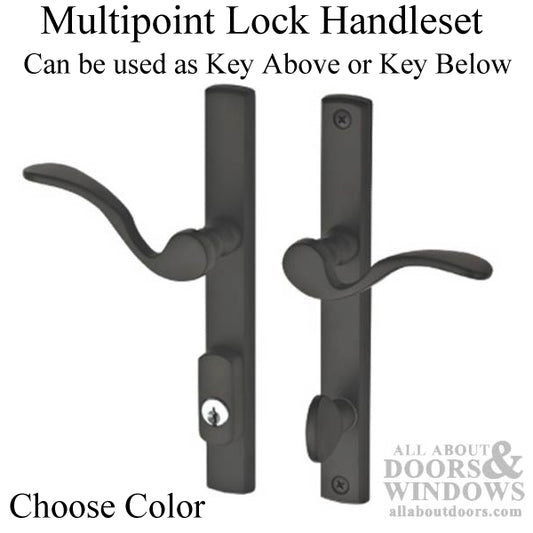 Door Handles for Swing Door Active Keyed Multipoint Lock Oil Rubbed Bronze-Choose Finish