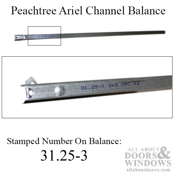 Peachtree Ariel 31-1/4-3 Channel Balance, 2472 Non-Tilt Window - Peachtree Ariel 31-1/4-3 Channel Balance, 2472 Non-Tilt Window