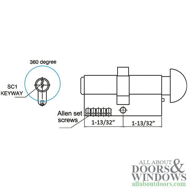 36/36 72mm Active Keyed 360° Euro Cylinder - 36/36 72mm Active Keyed 360° Euro Cylinder