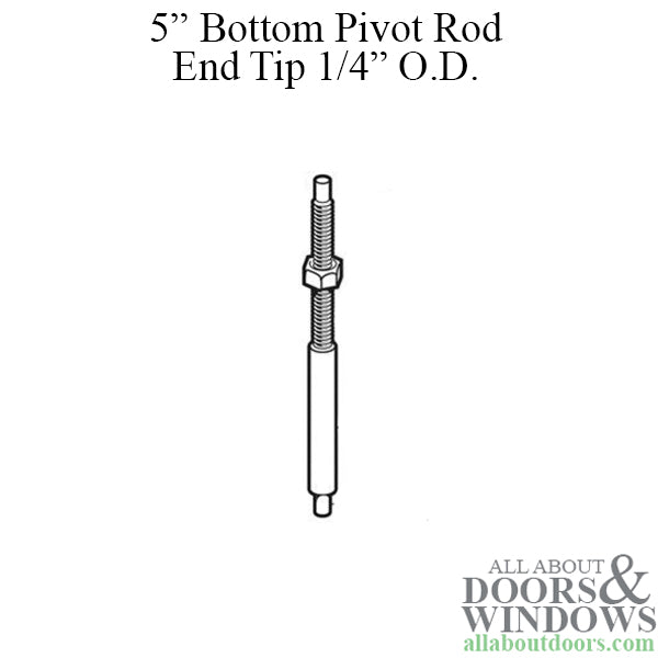 Pivot Rod, 3/8, Bottom, Threaded - Pivot Rod, 3/8, Bottom, Threaded