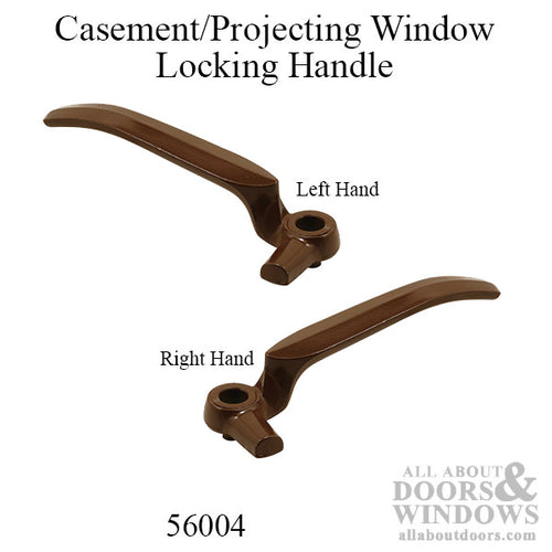 Casement or projecting window locking handle, 3/8 inch, Red Bronze - Choose Handing - Casement or projecting window locking handle, 3/8 inch, Red Bronze - Choose Handing