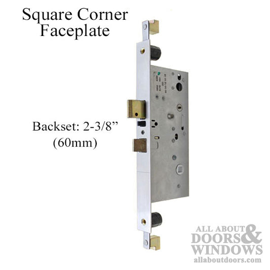 Active Concealed Rod Version 60mm Mortise Lock - Square Face