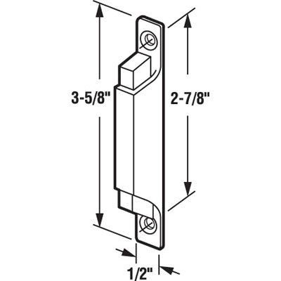 Latch and Pull - Vinyl and Aluminum Sash Hardware, Plastic - White - Latch and Pull - Vinyl and Aluminum Sash Hardware, Plastic - White