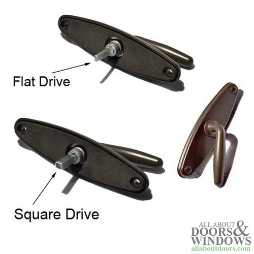 800 Series Interior Thumb Turn Long Shaft Flat Drive Handle - 800 Series Interior Thumb Turn Long Shaft Flat Drive Handle