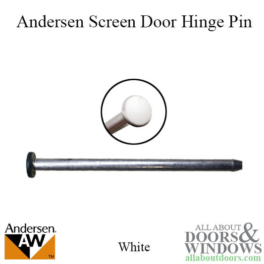 Hinge Pin, Screen Door - White