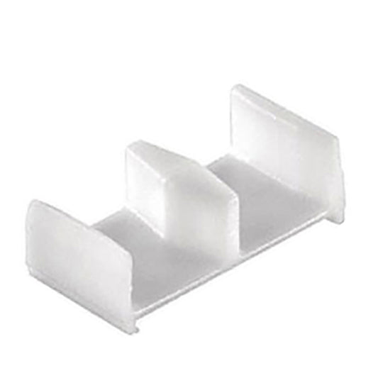 Shower Door Bottom Guide Fits 1/2" Thick Doors White