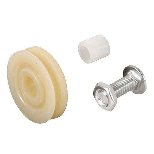 Bottom Mount Roller Assembly for Sliding Screen Doors 1.25 Inch Nylon Wheel Diameter