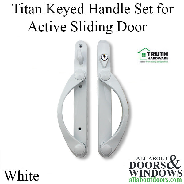 Keyed Titan Handle Set for Active Sliding Door 3-15/16