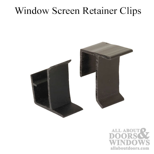 Top and Bottom Frame Screen Clips, Plastic - Black - Top and Bottom Frame Screen Clips, Plastic - Black