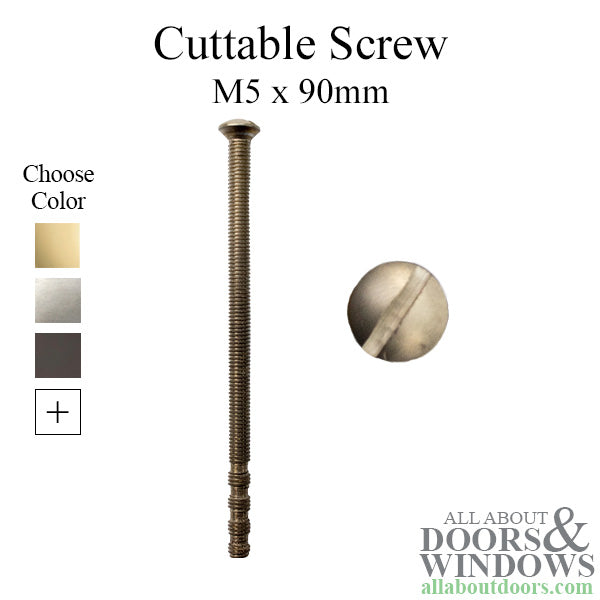 Cuttable Screw M5 X 90MM Slotted Oval - Cuttable Screw M5 X 90MM Slotted Oval