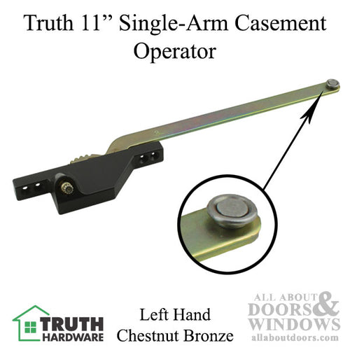 Truth Single Arm Casement Operator, Front Mount, Left Hand, 11