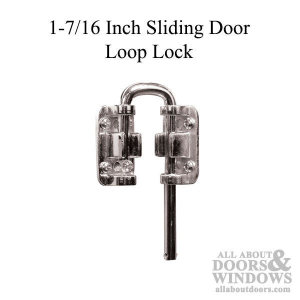 1-7/16 Inch Door Loop Lock - Nickel Plated - 1-7/16 Inch Door Loop Lock - Nickel Plated