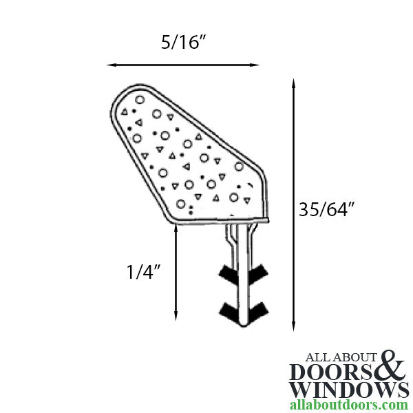 Weatherstrip Kerf Back Polyflex, Foam-Filled Bulb, .320