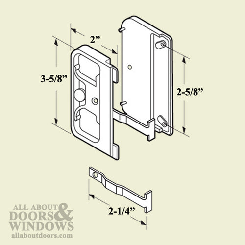 Marvin Sliding Screen Door Latch and Pull Handle Set, Black Finish - Marvin Sliding Screen Door Latch and Pull Handle Set, Black Finish