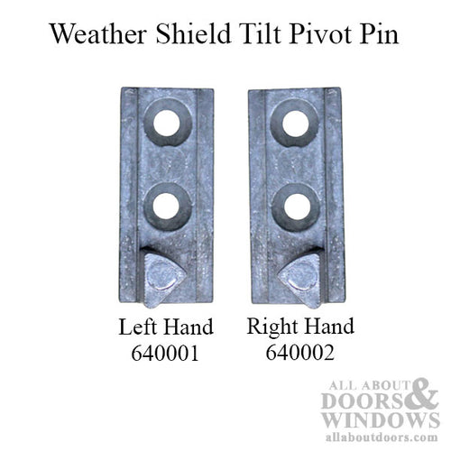 Weather Shield Tilt Pivot Pin for Locking Cam, Old Style, Right Hand - Mill Finish - Weather Shield Tilt Pivot Pin for Locking Cam, Old Style, Right Hand - Mill Finish