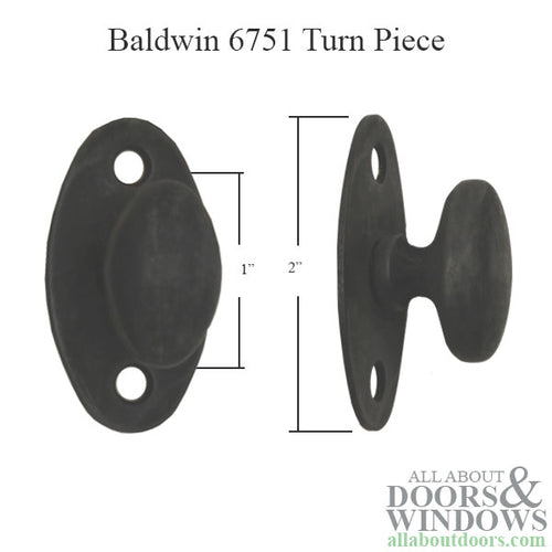 Baldwin 6751 Turn Piece - Oil Rubbed Bronze - Baldwin 6751 Turn Piece - Oil Rubbed Bronze