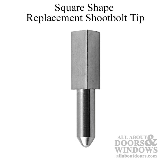 Replacement Shootbolt Tip, Square Shape, 1/4-20 thread for concealed MPL - 2"