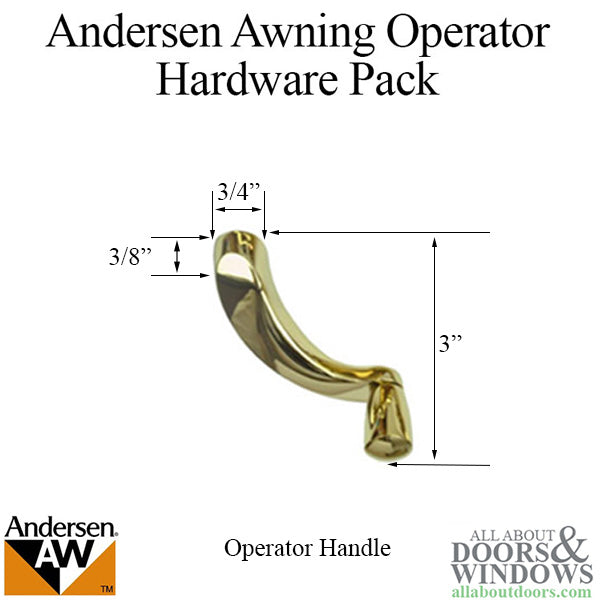 Andersen Awning Operator Hardware Pack, Estate Style - Andersen Awning Operator Hardware Pack, Estate Style