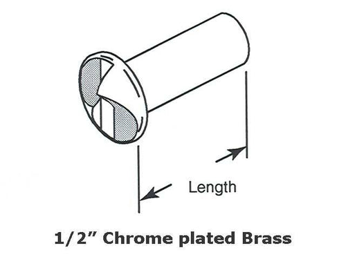 One Way Barrel Nut 0.5 Inch Length Chrome Plated Brass - One Way Barrel Nut 0.5 Inch Length Chrome Plated Brass