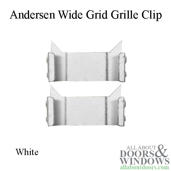 Andersen Perma-Shield Gliding Door Metal Grille Clip, Old Style, Wide Grids - White - Andersen Perma-Shield Gliding Door Metal Grille Clip, Old Style, Wide Grids - White