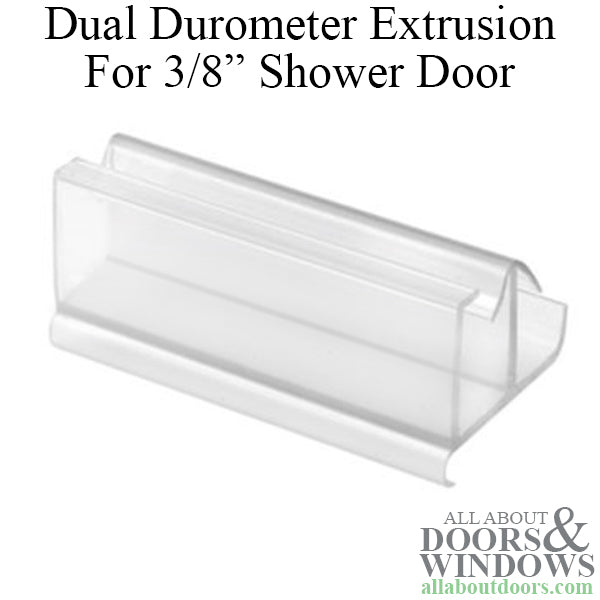 Dual Durometer Extrusion for 3/8 Shower Door - Dual Durometer Extrusion for 3/8 Shower Door