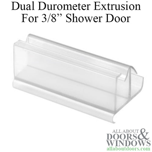 Dual Durometer Extrusion for 3/8 Shower Door - Dual Durometer Extrusion for 3/8 Shower Door