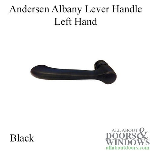 Andersen Albany Series Lever Handle, Left - Black - Andersen Albany Series Lever Handle, Left - Black