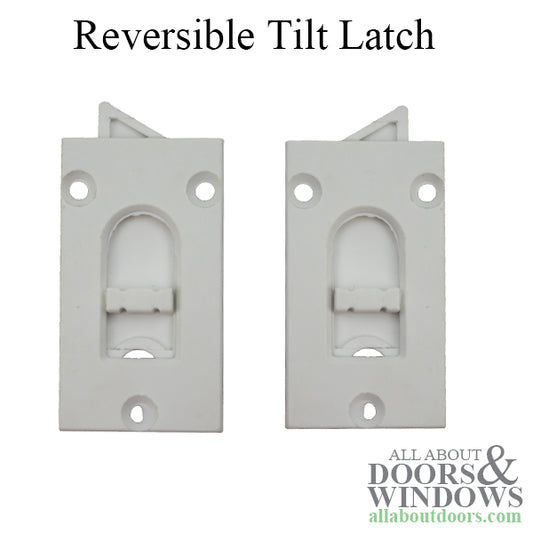 Reversible Tilt Latch, 3 Screw Hole - White