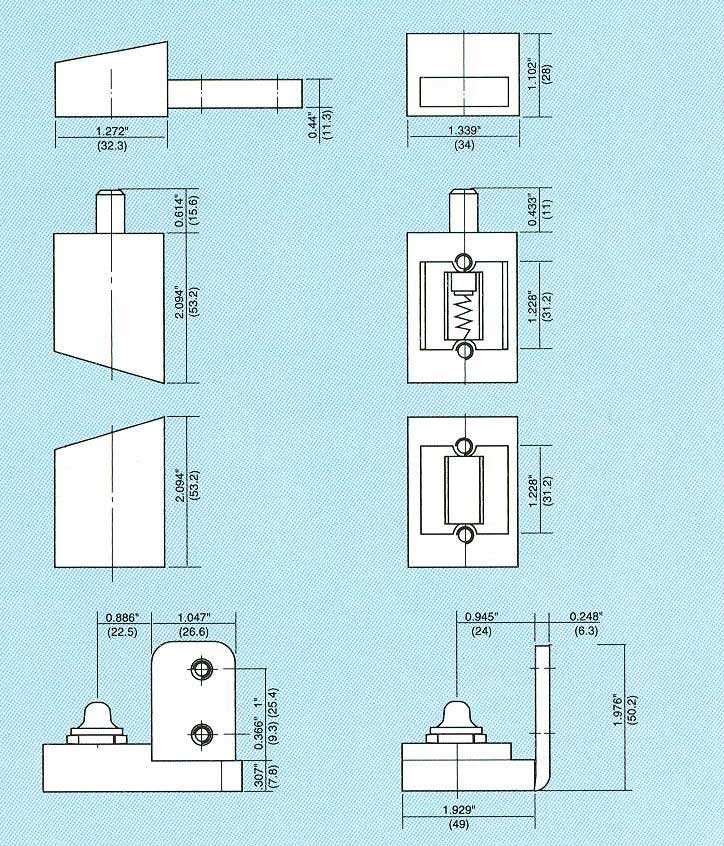 Store Front Commercial Doors Pivot Hinge US ALUM - Aluminum - Left Hand - Store Front Commercial Doors Pivot Hinge US ALUM - Aluminum - Left Hand