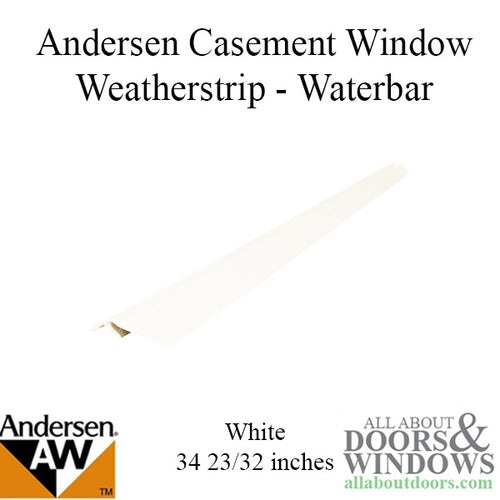 Andersen Perma-Shield Casement Windows - Weatherstrip - Waterbar - 34 23/32 inches - White - Andersen Perma-Shield Casement Windows - Weatherstrip - Waterbar - 34 23/32 inches - White