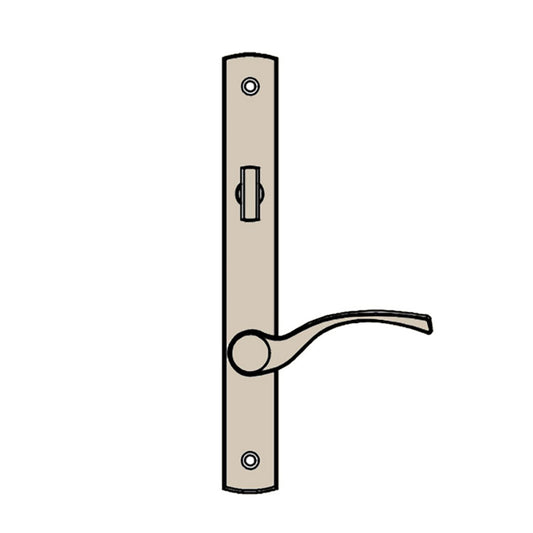 Truth Sentry Lock Handle Set, Transitional, Painted over Zinc- Beige