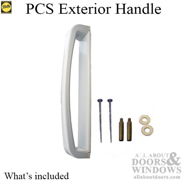 Pella PCS Exterior Handle, Non-Handed - White Finish - Pella PCS Exterior Handle, Non-Handed - White Finish