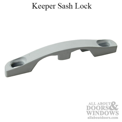 Keeper, Sash Lock 2-1/16 Screw Holes - White - Keeper, Sash Lock 2-1/16 Screw Holes - White