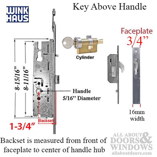 20mm Winkhaus OML 45/92 Hooks @ 27.2 Down, 36.5 Up - 20mm Winkhaus OML 45/92 Hooks @ 27.2 Down, 36.5 Up