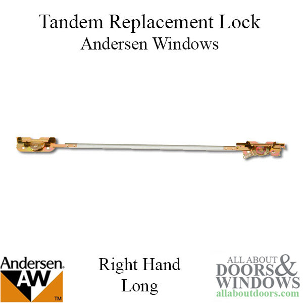 Andersen Window Long Tandem Replacement Lock, Long/Flush mount, Right Hand - Andersen Window Long Tandem Replacement Lock, Long/Flush mount, Right Hand