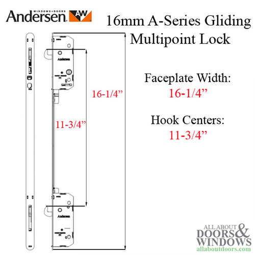 Andersen A-Series Gliding Door Multipoint Lock - Andersen A-Series Gliding Door Multipoint Lock