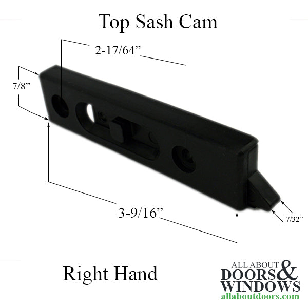 Top Sash Cam Assembly, Calco Aluminum co. - RH - Top Sash Cam Assembly, Calco Aluminum co. - RH