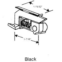 Acorn Tilt Latches, Pair - Black - Acorn Tilt Latches, Pair - Black