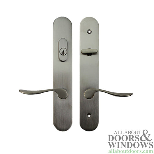 Marvin Door Handle Set PVD Satin Nickel Active Keyed Marvin Door Handle