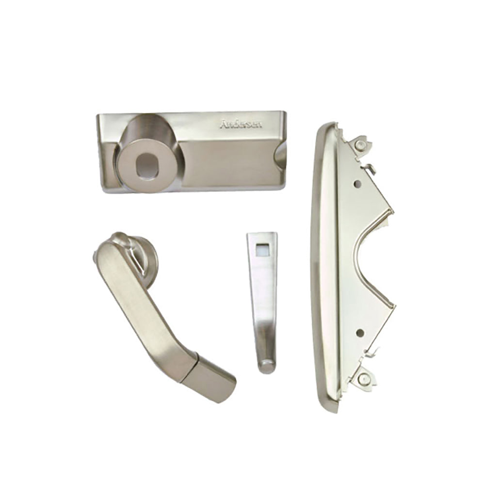Andersen Casement Window - 200/400 Series - Hardware Pack - Folding Contemporary - Satin Nickel - Andersen Casement Window - 200/400 Series - Hardware Pack - Folding Contemporary - Satin Nickel